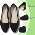 thumbnail image 2 of AOMAIS Women Ballet Flats Classic Faux Suede Pointed Toe Dress Shoes Comfortable Slip On Business Flats Cute Solid Soft Ballerina Flats(Black,US9), 2 of 8