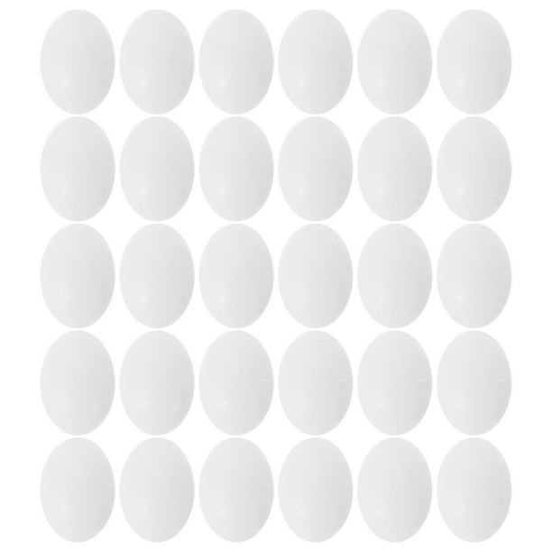 30 huevos de paloma de plástico sólido para engañar a las aves y evitar que pongan huevos.