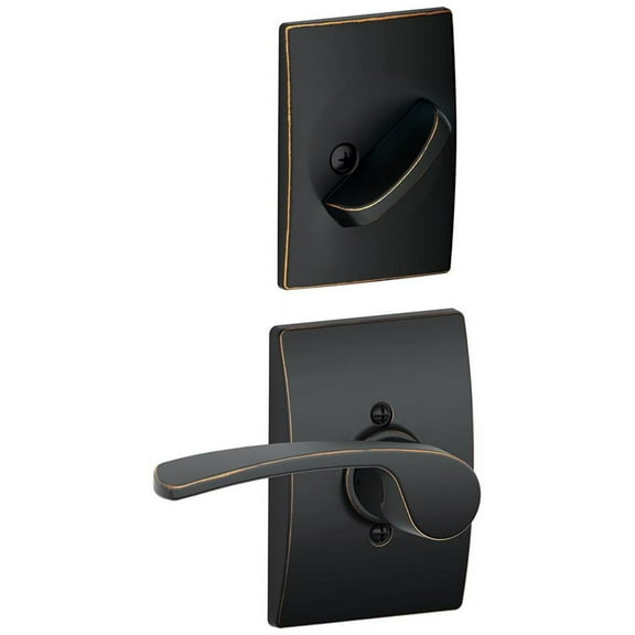 Schlage F59 MER 716 CEN Century Collection Merano Right-Handed Handleset Interior Lever, Aged Bronze (Interior Half Only