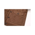 thumbnail image 5 of 1pc TNZI men's autumn and winter workwear lapel suede jacket, fleece thickened warm casual jacket, loose and versatile jacket, zipper pocket workwear jacket, large size simple and fashionable, 5 of 5