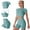 Dark Green, variant on FYMNSI 3 Piece Summer Outfits Short Sets for Women Seamless Workout Sweat Suits Athletic Crop Top Sport Bra with Biker Shorts L Hot Pink