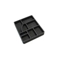 thumbnail image 2 of Polar Whale Desk Utility Kitchen Drawer Organizer Tray Insert Pen Pencil Notes Holder for Home Office Shop Waterproof Washable  14.8 X 12.3 X 2 Inches 8 Compartments Black, 2 of 7