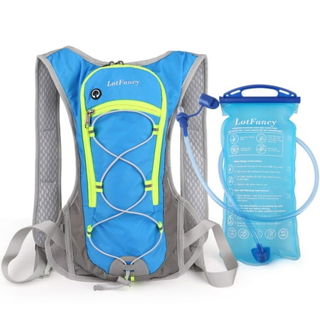 - Hydration Pack with 2L/70oz Water Bladder Reservoir (BPA Free), Lightweight Backpack for Women Men, Outdoor Sports Gear for Running, Cycling, Hiking, Climbing, Leakproof