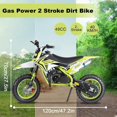thumbnail image 6 of Seipouy 49cc Dirt Bike for Adults & Kids-Kids Dirt Bike 2-Stroke Gas Powered Off Road Motorcycle Mini Bikes 20 MPH for Uphill and Off-Road Conditions Pull Start motos para niños, 6 of 10
