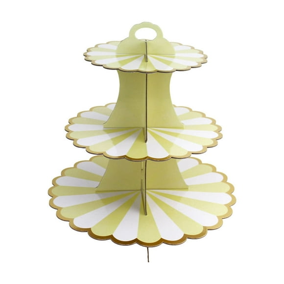 Birthday Party Decorations,Three Tier Paper Foil Cake Stand Children Adult Birthday Party Event Anniversary Celebration Cake Stand,Gold Cake Stand,Birthday Cake Decorations
