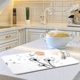 thumbnail image 5 of FREEAMG Dish Drying Mat Spring Dandelion Butterfly Microfiber Absorbent Drying Pad Heat Resistant Counter Kitchen Island Top Protector Housewarming 16"× 18", 5 of 6