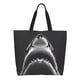 thumbnail image 1 of Balery Black And White Shark Bolsa Tote Estilo Estético con Cremalleras, Bolsa de Hombro, Bolsa de Compras Grande y Plegable, 1 of 8