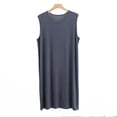thumbnail image 2 of Bovxnpu Men's Nightshirt Sleeveless Sleep Shirt Nightgown Sleeveless Nightgown Cotton Crew Neck Comfortable Loose Sleepwear, 2 of 6