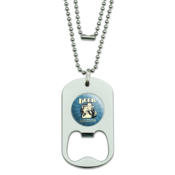 Beer Brew Unto Others As You Would Yourself Funny Humor Military Dog Tag Bottle Opener Pendant