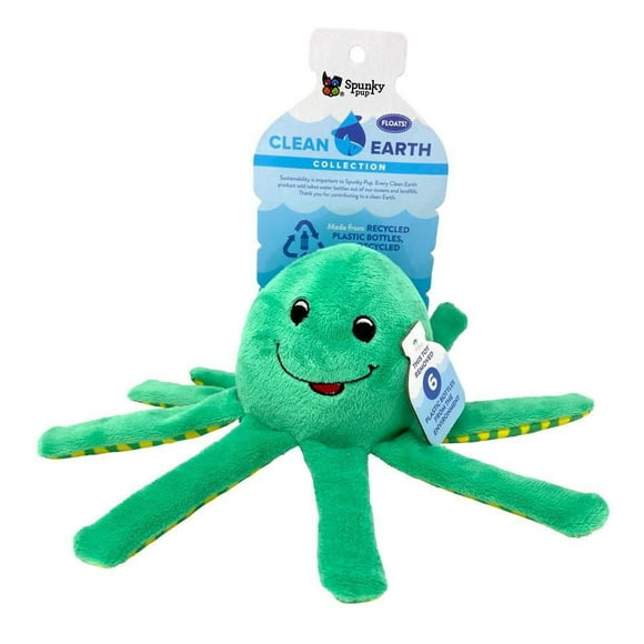 Spunky Pup Clean Earth Poulpe en peluche pour chien