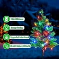 thumbnail image 6 of 2Pack Outdoor Solar Christmas Tree, Waterproof LED Garden Decorative Stake Lights for Pathway Patio Yard Holiday Party New Years, 6 of 9