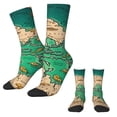 thumbnail image 2 of Earth Map Stockings Map of the World Custom Korean Socks Spring Anti Bacterial Socks Women, 2 of 7