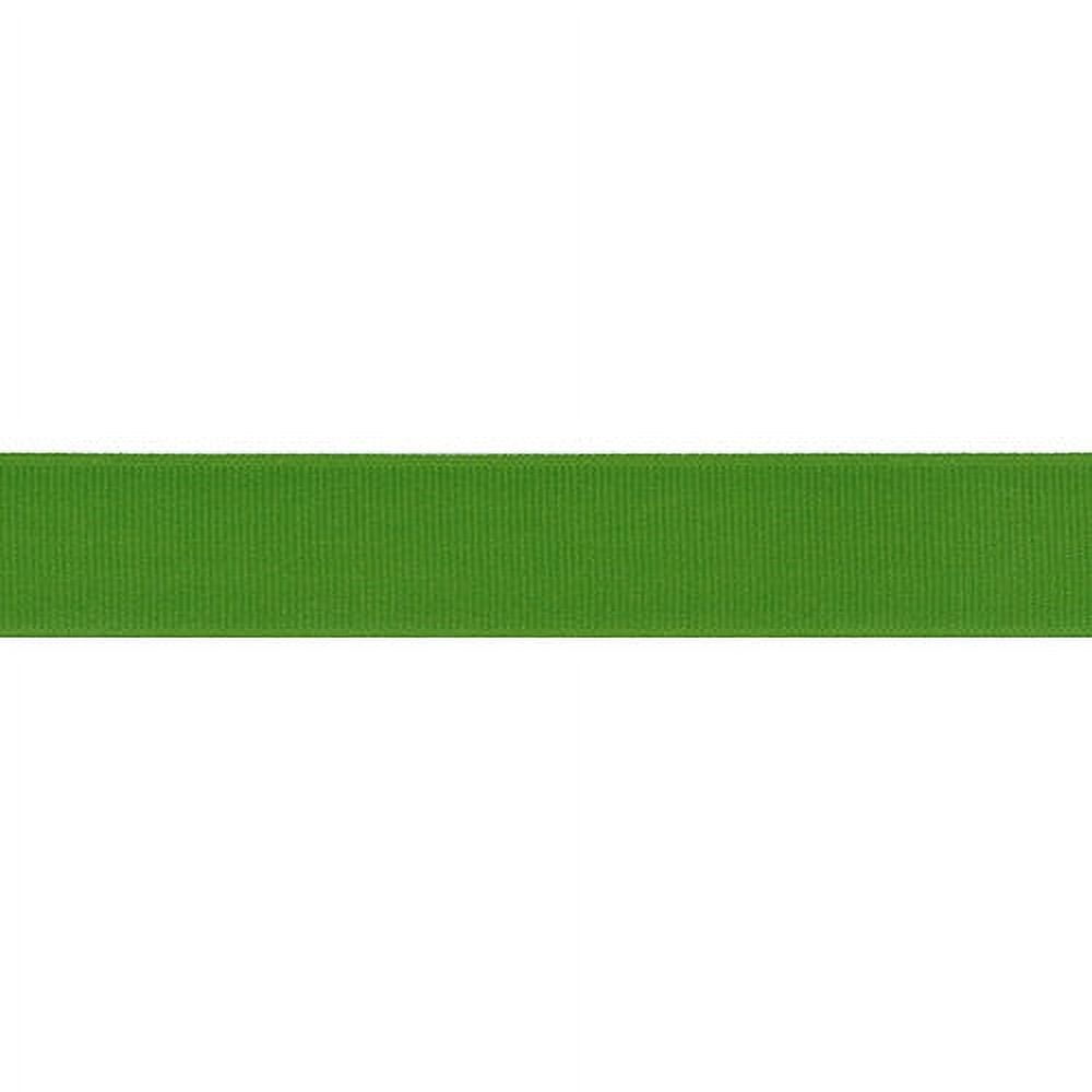 Offray Ribbon, Apple Green 7/8 inch Grosgrain Polyester Ribbon, 18 feet