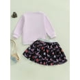 thumbnail image 4 of Toddler Little Girl Halloween Skirt Outfit Boo Sweatshirt Pullover Long Sleeve Shirt Tutu Tulle Dress Fall Clothes 1-6T, 4 of 8