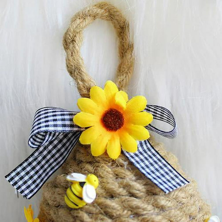 Rope Beehive / Bee Decor / Country Farmhouse Beehive Decor / Bumblebee Hive  / Spring Decor