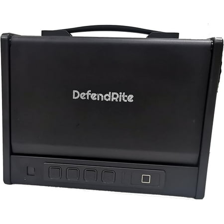 Gun Safe for Pistols - Biometric Gun Safe 3 Ways Quick Access with Fingerprint/Full-digital Keypad/Key Lock Handgun Safe for Nightstand Bedside Home