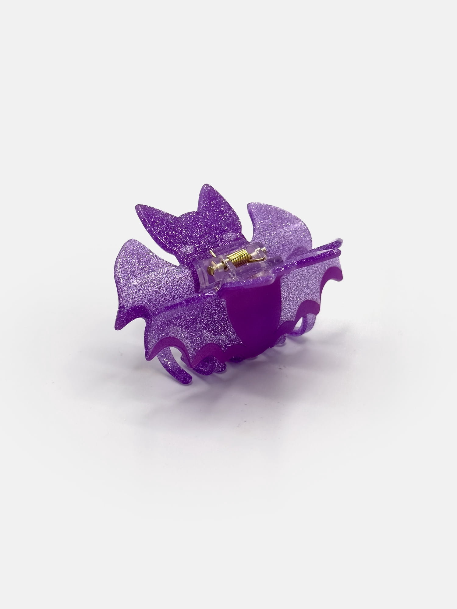 Way To Celebrate Flying Glitter Bat Acrylic Hair Claw, Purple