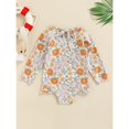 thumbnail image 3 of TheFound Baby Toddler Girl Long Sleeve Swimsuit Rashguard Swimwear Ruffled One Piece Bathing Suit, 3 of 6