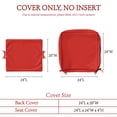 thumbnail image 7 of Pakunoda 4 Set of Waterproof Outdoor Deep Seat Cushion Replacement Slipcovers, 24" X 24" Patio Furniture Cushion Covers, Outdoor Cushion Covers with Zipper for Patio Furniture, Red, 7 of 7