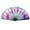 Purple, variant on Jumbo Rainbow Rave Fans 4-Pack - Extra Large Foldable Clack Fans for Dance Performances & Nightclubs - UV Reactive & Blacklight Glow - Disco Party Essentials
