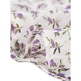 thumbnail image 5 of Unique Bargains Robes d'Été pour Femmes Ourlet à Volants Sans Manches Col en V Imprimé Floral Robe Portefeuille Mini Blanche-Violet m, 5 of 5