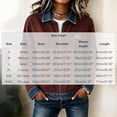 thumbnail image 3 of Edvintorg Women's Coats Color Block Long Sleeve Lightweight Jacket Fall Collared Zip up Outerwear with Pocket Plus Size Trendy Womens Clothes Wine S-3XL, 3 of 6