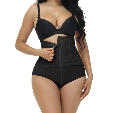 

Felwors Shapewear for Women Solid Buckle Pants Shaping Button High Waist Underwear Shapewear