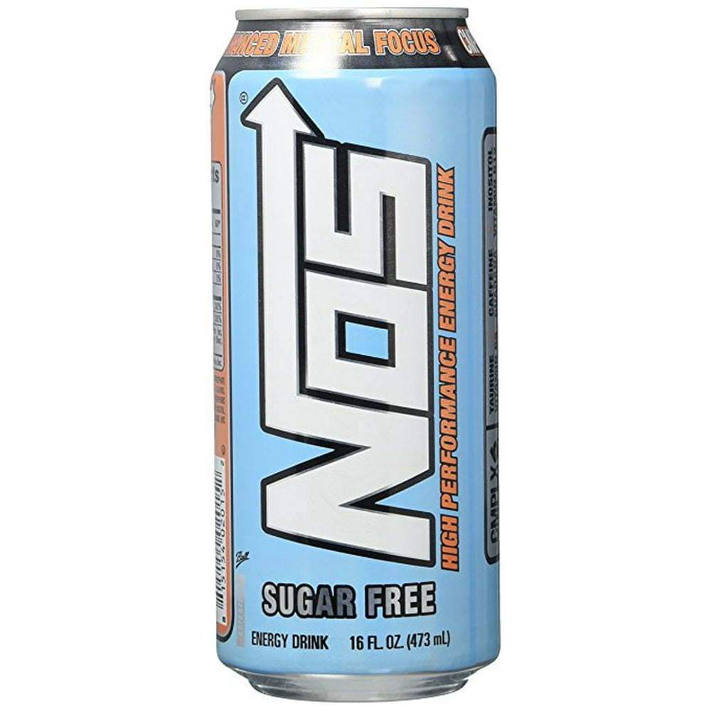 NOS Sugar-Free Energy Drink, 16 Fl. Oz. - Walmart.com - Walmart.com