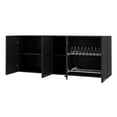 thumbnail image 2 of Pemberly Row Modern Wall Cabinet Two Shelves Engineered Wood Black, 2 of 7