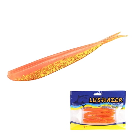 YATAV Fishing Bait 3in Realistic Soft Plastic Fishing Lure Baits Ideal for Crappie Panfish Bass Walleye and Trout - 15 Pack(Orange)