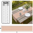thumbnail image 3 of Peach Pink Plaid Table Runner Gingham Checked Minimalist Modern Tablerunners 13 x 36 Inch, Table Decorations Tabletop Scarf for Summer Gathering Holiday Farmhouse Kitchen Dining Decor, 3 of 8