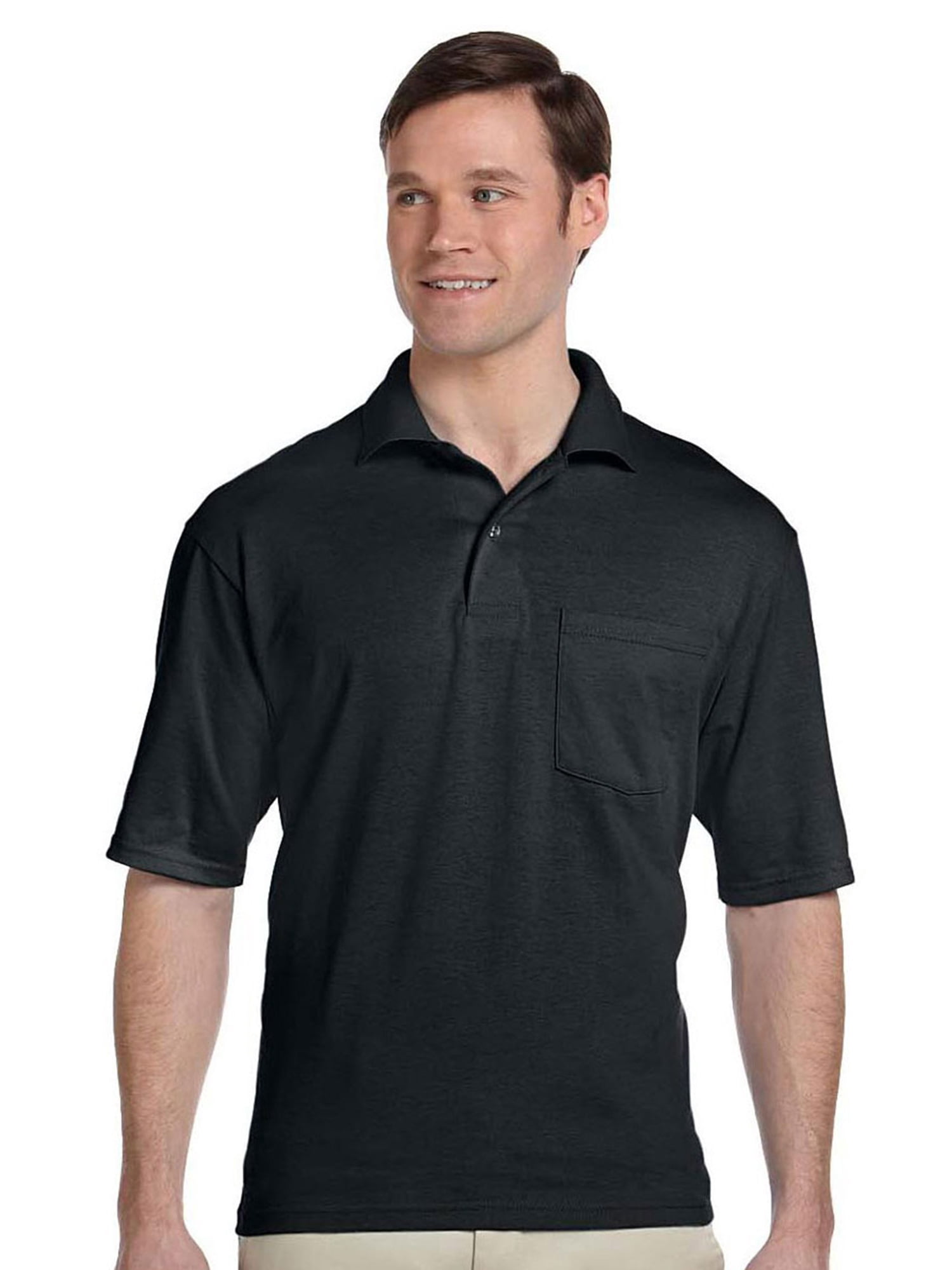 JERZEES - Jerzees Men's Spotshield Pocket Polo Shirt - Walmart.com - Walmart.com