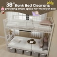 thumbnail image 5 of Alvantor Metal Bunk Bed Twin over Twin for Kids, Convertible 2 Beds, Heavy Duty Bed Frame with Under-Bed Storage for Bedroom White, 5 of 8