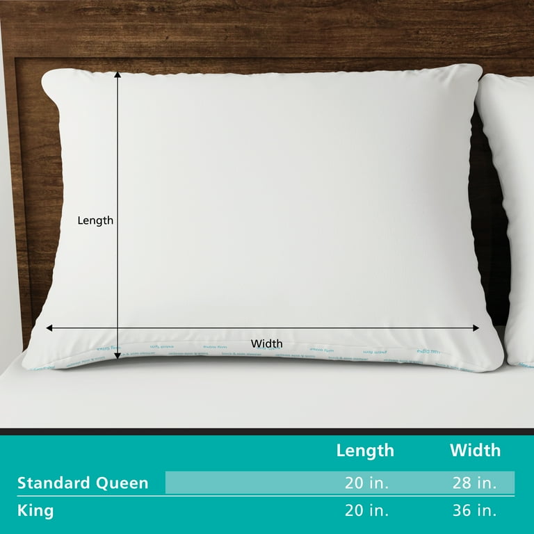 King Size Throw Pillow Size For Queen Bed Mainstays Extra Firm