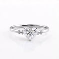 thumbnail image 4 of solitaire jewels 2CT Heart Moissanit Five Stone Engagement Ring For Women, 18K Rose Gold, 4 of 8