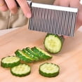 thumbnail image 3 of Potato Wavy Edged Cutting Tool Stainless Steel Kitchen Gadget, Vegetable Fruit Cutter With Wavy Blades For Uniform Fries Slicing, Multi-Purpose Kitchen Tool For Wavy Potatoes, 3 of 6