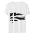 thumbnail image 3 of Camisetas de Manga Corta para las Mujeres, Blusa de Manga Corta de la Moda Del Día de la Independencia Hecha de Poliéster Cómodo para la Primavera Verano, Blusas de Manga Corta para las Mujeres, 3 of 7