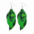 thumbnail image 1 of Pendientes HUOGUO con forma de gota verde para el Día de San Patricio para mujer, 1 of 1