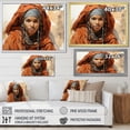 thumbnail image 4 of Designart "Somali Bantu Woman Portrait from Africa II" People Framed Wall Art - Global Blue African Tribal Entryway Framed Wall Art, 4 of 6