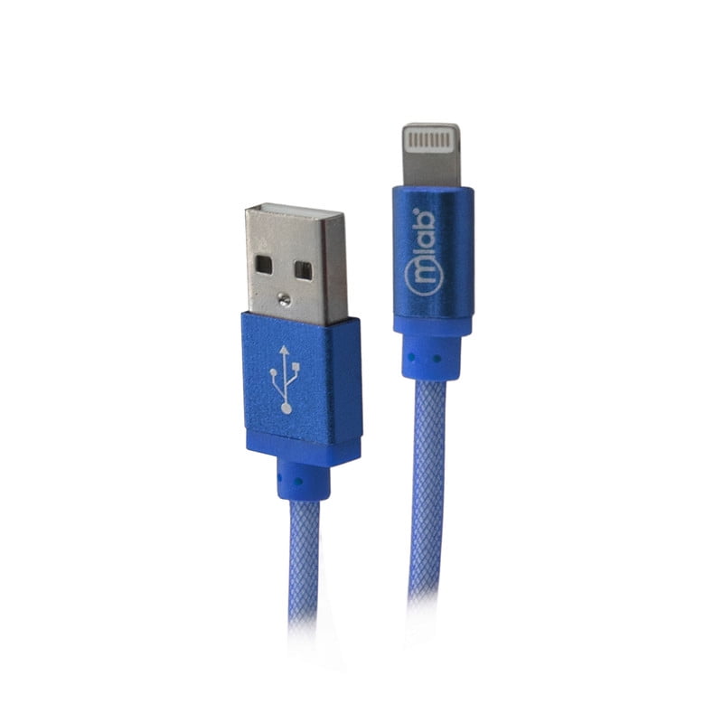 Cable Lightning Ip7 Blindado-Azul