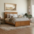 thumbnail image 1 of Madison Queen Wood Foundation Bed with Matching Footboard in Light Toffee, 1 of 13