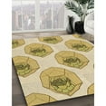 thumbnail image 2 of Ahgly Company Indoor Square Patterned Dark Golden Rod Brown Area Rugs, 3' Square, 2 of 6