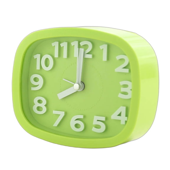 DESIGNICE Analog Alarm Clocks,Mute Battery Alarm Clock,Night Light Small Clock,Multicolor