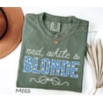 thumbnail image 2 of Red White and Blonde 4th of July Shirt, USA Flag T-Shirt, Blue Stars Retro Western Tee, Patriotic Independence Day Shirt, 2 of 5