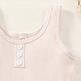 thumbnail image 4 of Toddler Girl Clothes, 2Pcs Baby Girl Summer Spring Outfits Sloid Color Sleeveless Vest Casual Tank Top + Shorts Clothing Set Kaprioy Toddler Girl Clothes 12 24 Months 2T 3T 4T, 4 of 6
