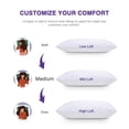 thumbnail image 4 of Pillow WISHSMILE, espuma viscoelástica y triturada, estándar, paquete de 2, 4 of 8