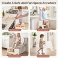thumbnail image 6 of Wooden Step Stool 3-Height Adjustable Toddler Kitchen Stool Helper, Kids Bathroom Small Step Stools, Pine Wood Anti-slip Foot Stool for Adults, 6 of 11