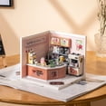 thumbnail image 6 of ROBOTIME Super Creator DIY Miniature House Kit,Tiny Home Craft Kits with LED,Mini Dollhouse Building Set,Gifts for Teens Adults(Double Joy Bubble Tea), 6 of 7