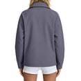 thumbnail image 5 of Jsaierl Women's Collared Zip Up Lightweight Jacket Long Sleeve Sporty Casual Bomber Coat with Zippered Pockets Daily Outdoor Top, 5 of 7