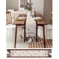 thumbnail image 6 of Table Runners 36 Inches Long Dress Scarves, Christmas Farmhouse Kitchen/Dining Table Runner, Short Coffee Tablerunners, Rustic Red Plaid Tree Xmas Snowman 13x36 Inch, 6 of 7